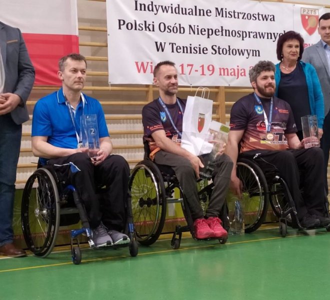 Maciej Nalepka Mistrz Polski i Janusz Chamot brązowy medlista w singlu w klasie 3