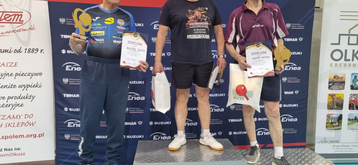 Najlepszych 3 w kategorii M80 w 8 GP Polski Weteranów w Olkuszu